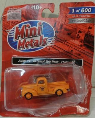 Mini Metals Ho 1941 - 1946 Chevy Tow Truck,  Phillips 66 Mwi30549