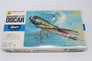 Hasegawa Japanese Nakajima Ki - 43 Oscar 1:72 Model Airplane Kit Open Box Complete