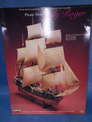 Lindberg,  Pirate Ship Jolly Roger Model Kit 70874 16in Open Box Parts Bag