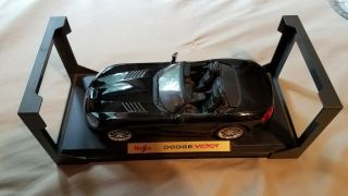 Maisto 1:18 Scale Dodge Viper Srt10 Convertible Black Diecast Model Car