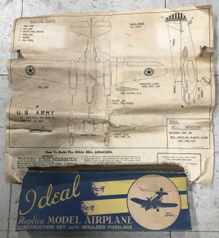 Ideal Model Airplane Wood Bell Airacuda Display Model