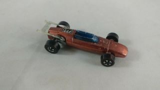 Vintage Hot Wheels Redline Indy Eagle Red / Orange Car Mattel 1969 Hong Kong 2