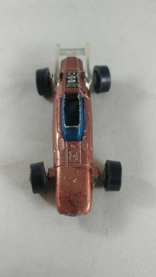 Vintage Hot Wheels Redline Indy Eagle Red / Orange Car Mattel 1969 Hong Kong 3