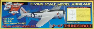 Sterling Models By Estes P - 47 Flight Kit Rubber Powered
