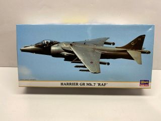 Hasegawa 1/72 Scale Harrier Gr Mk.  7 Raf Vintage Model Kit