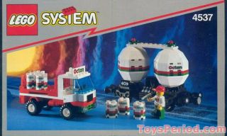 Lego Trains 9 V Octan Twin Tank Rail Tanker - Incomplete
