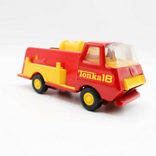 Vintage Mini Tonka 18 Red And Yellow Fire Engine Ladder Truck 6 " Long