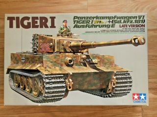 Box Only - Tiger I Panzerkampfwagen Vi Tamiya Model Tank 1:35 Scale 1989