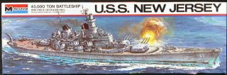 1976 Monogram Models U.  S.  S.  Jersey American Wwii Battleship