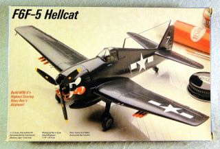 Testors 1/72 F6f - 5 Hellcat Vintage Plastic Model Kit