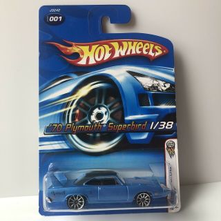 Hot Wheels 2006 First Editions 1/38 70 Plymouth Superbird Blue In Package