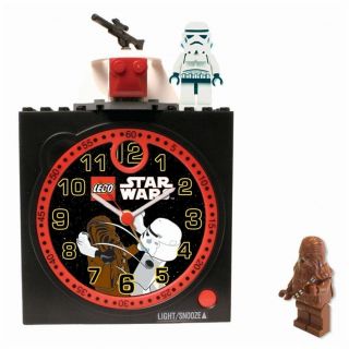 Lego Star Wars Japanese Quartz Alarm Clock Chewbacca,  Storm Trooper & Gun Turret