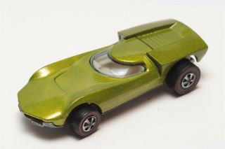 C11 Vintage Mattel Hot Wheels Redline 1969 Lime / Toned Antifreeze Turbofire