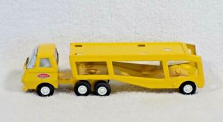 Vintage Tonka Pressed Steel Yellow Auto Transport Car Carrier Truck & Trailer