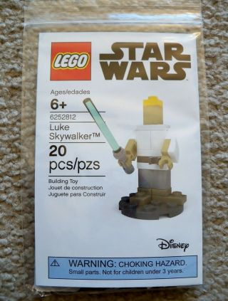 Lego - Rare - Legoland Exclusive - 6252812 2018 Star Wars Figure Luke Skywalker