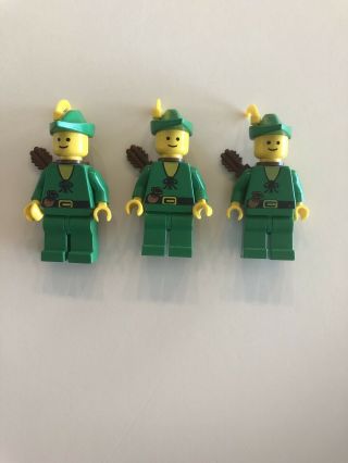 Lego Classic Castle Forestman Minifigure Yellow Feather Plume X 3