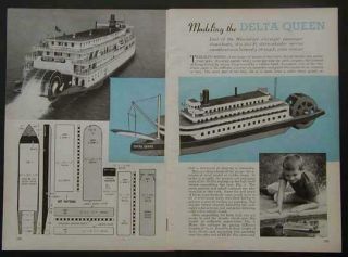 Mississippi Riverboat Delta Queen How - To Build Plans Rubber Power