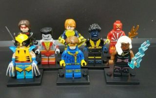 All X - Men Set Of 8 Minifigs Wolverine Storm Colossus Nightcrawler