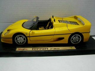Maisto1995 Yellow Ferrari F50 Sports Car 1:18 Scale Pre - Owned Limited Edition.