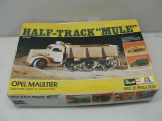1976 Revell Half - Track " Mule " Opel Maultier 1/35 Scale Model Not Complete