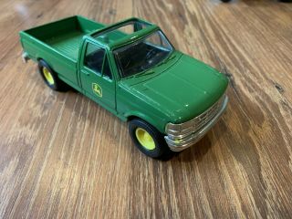 John Deere Pickup Truck Farm Toy Green - Made By Ertl - 1/24 Scale Metal Diecast