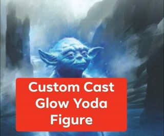Custom Cast Old Yoda Minifigure Glow In The Dark Compatible With Lego Star Wars