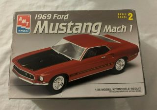 Amt/ertl 1969 Ford Mustang Mach 1 Model Kit 1:25 Scale