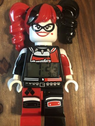 Lego Batman Movie Harley Quinn Minifigure Light Up Alarm Clock