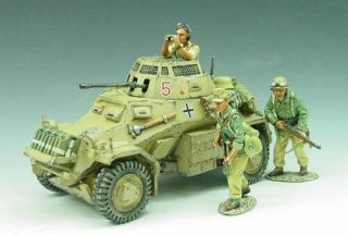 King And Country Retired Afrika Korps Ak024,  Armoured Car Set