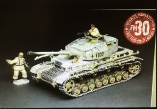 Figarti G380026erw German Winter Camo Panzer Iv Tank With Side Skirts