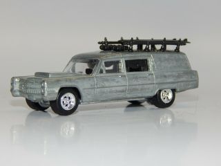 Johnny Lightning 1/64 1966 Cadillac Heavenly Hearse Raw Casting Funeral Nm,  Vhtf