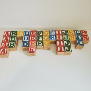 Abc Wooden Blocks For Learning Baby.  Blocks 1 Complete Alphabet Plus More
