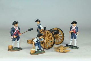 King & Country Revolutionary War Colonial Cannon & Crew Ar25 1776