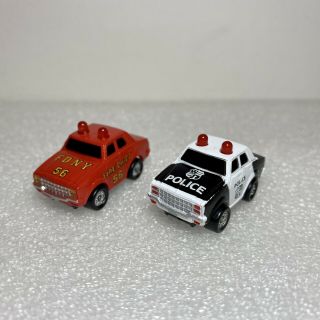 Majorette Micro Sonic Flashers Fdny Fire Chief & Police Car Diecast