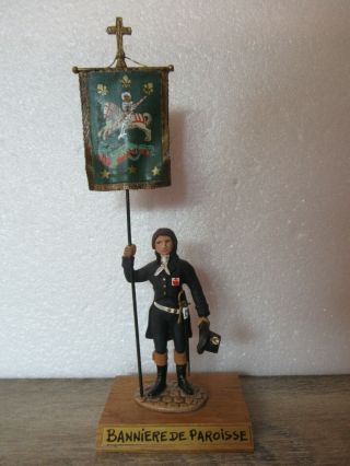 Figurine Guy Renaud = Theme Chouan - Banniere De Paroisse - Chevalier & Lance