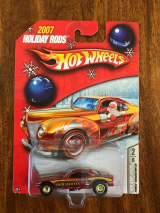 Hot Wheels 2007 Holiday Rods Plymouth Barracuda Funny Car Red 2/6 On Card