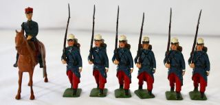 Britains Toy Lead Soldiers French Foreign Legion 1711 Marching At Slope.  T=7