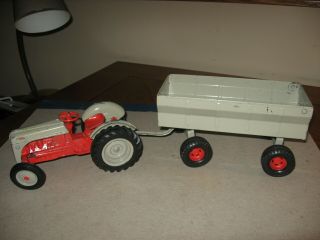 Ertl Die Cast Ford 8n Tractor & Flare Box Wagon Made In Usa
