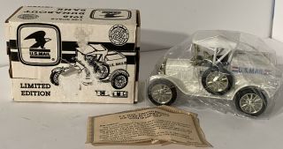 Limited Edition Ertl 1918 Ford Model T Runabout Us Mail Coin Bank W/key