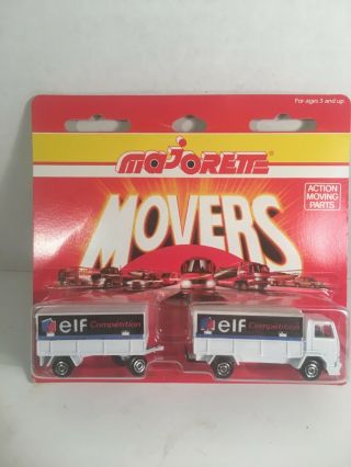 1990 Majorette Movers 300 Series Vintage Elf Oil Tanker And Trailer,  Vhtf