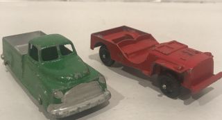 Two Vintage Tootsie Toy Die Cast Cars