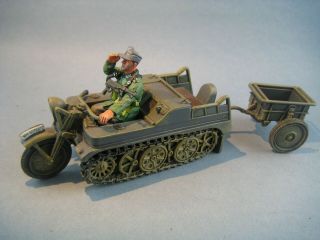King & Country - Ref Wh023 - Wehrmacht - Sd Kfz Kettenkrad Et Sa Remorque