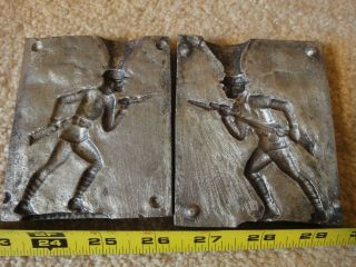 Rare Vintage Tin Lead Soldiers,  Metal Figure Mold.  Wwi Us Army Aluminium 21