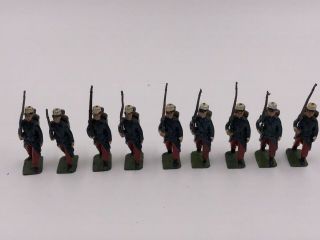 Britains Toy Lead Soldiers French Foreign Legion 1711 Marching At Slope