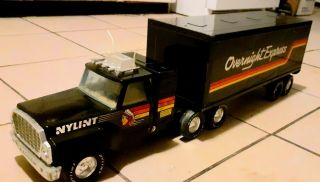 Vintage Mid Century Metal Ny Lint Semi Truck - Indian Chief Trucking - Overnight
