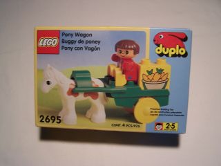 Very Rare - Vintage - 1996 - Lego Duplo - 2695 - Pony Wagon -