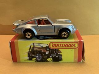 Vintage Matchbox Superfast No.  3 Porsche 911 Turbo Silver Body