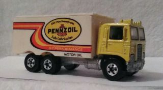 Vintage Hot Wheels 1981 Rapid Delivery Truck Pennzoil/hk Coo Near