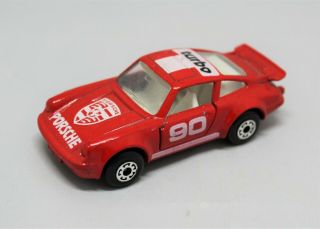 Matchbox Superfast No3 Porsche 911 Turbo In Red With " White Interior "