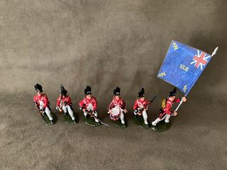 6 British Grenadiers,  Set 2,  American Revolutionary War,  54mm Scale Metal